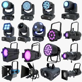 X17 PBR Digital Spot Lights Mega Pack 3D model